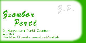 zsombor pertl business card